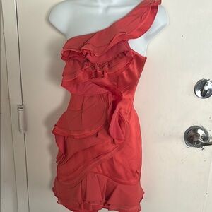 Max mara dress in coral satin or silk